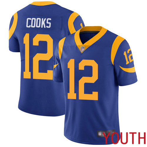 Los Angeles Rams Limited Royal Blue Youth Brandin Cooks Alternate Jersey NFL Football 12 Vapor Untouchable